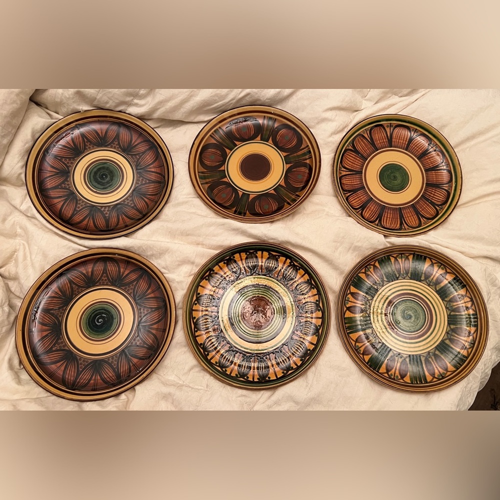 6 Vintage MCM ZAHNER RHEINFELDEN plates